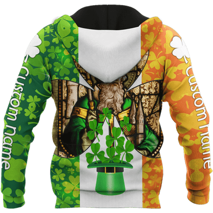 Custom name Ireland Saint Patrick's Day 3D Design print shirts