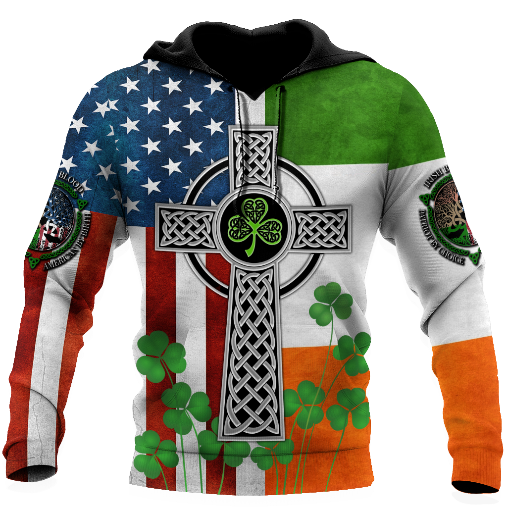 Irish Celtic Knot Cross St.Patrick day 3D Design print shirts