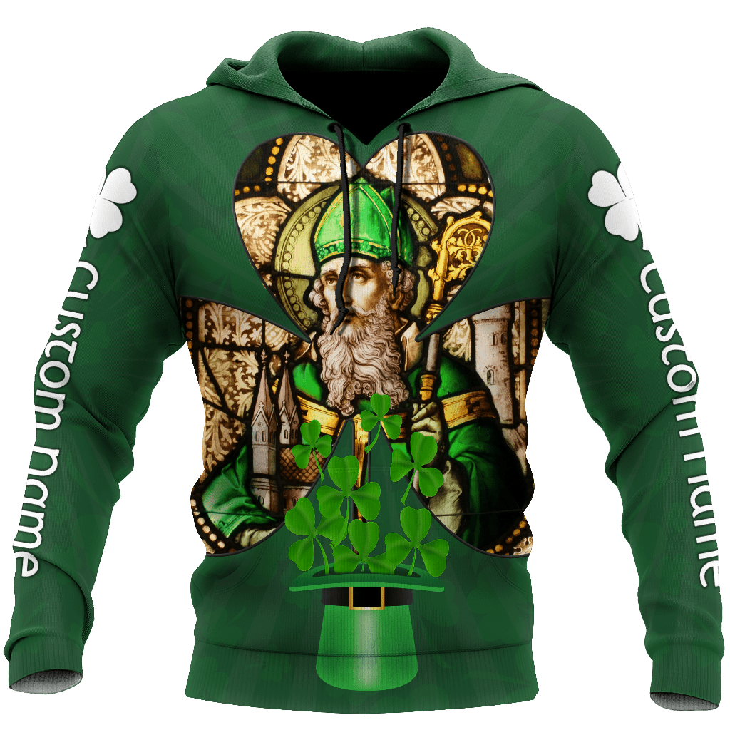 Custom name Shamrock Saint Patrick's Day 3D Design print shirts