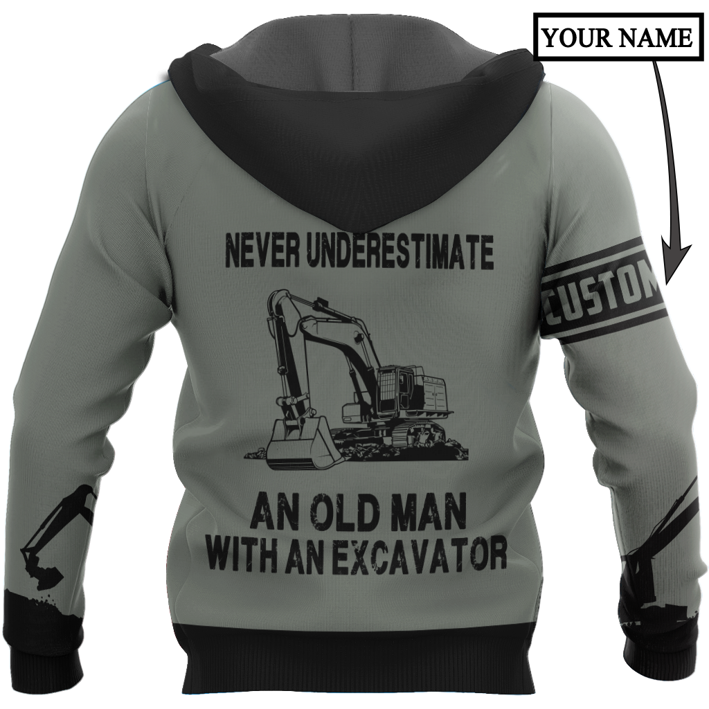 Personalized Excavator 3D All Over Printed Unisex Shirts For Men And Women