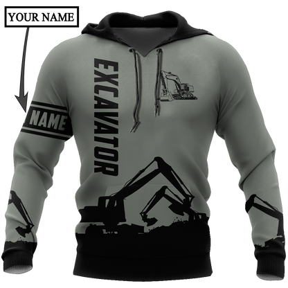 Personalized Excavator 3D All Over Printed Unisex Shirts For Men And Women