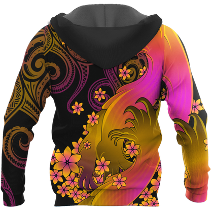 Amazing Polynesian Personalized Wave And Frangipani Unisex Hawaii Shirt