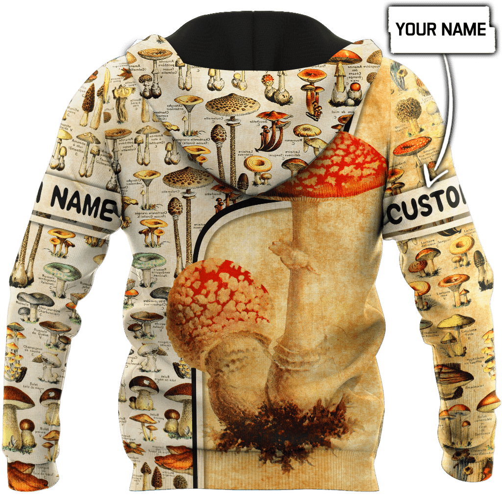 Customize Name Mushroom Hippie 3D All Over Printed Unisex Shirts