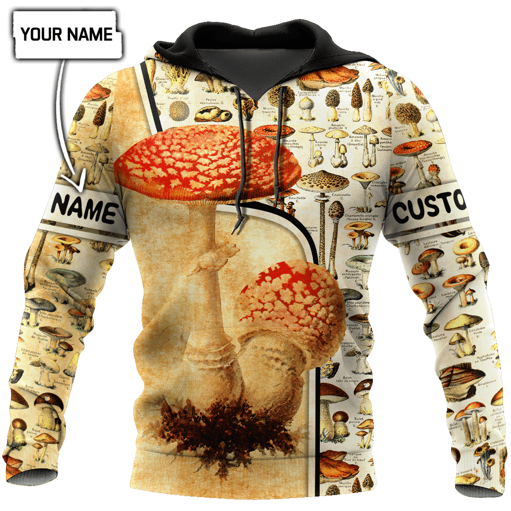 Customize Name Mushroom Hippie 3D All Over Printed Unisex Shirts