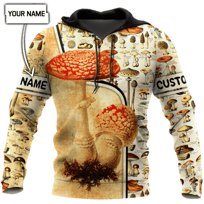 Customize Name Mushroom Hippie 3D All Over Printed Unisex Shirts