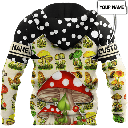 Customize Name Mushroom Hippie3D All Over Printed Unisex Shirts
