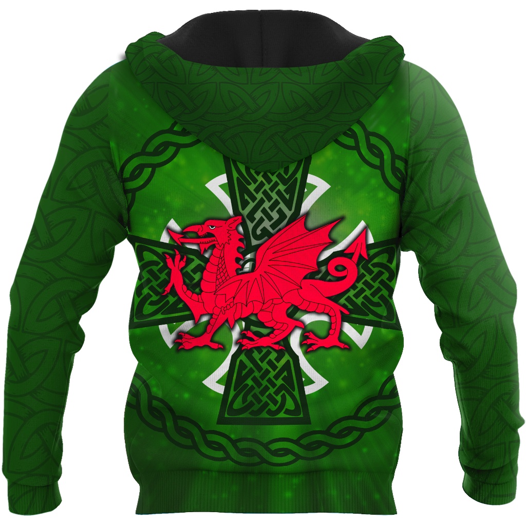 Celtic Wales Dragon Tattoo Hoodie For Men And Women
