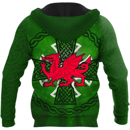 Celtic Wales Dragon Tattoo Hoodie For Men And Women