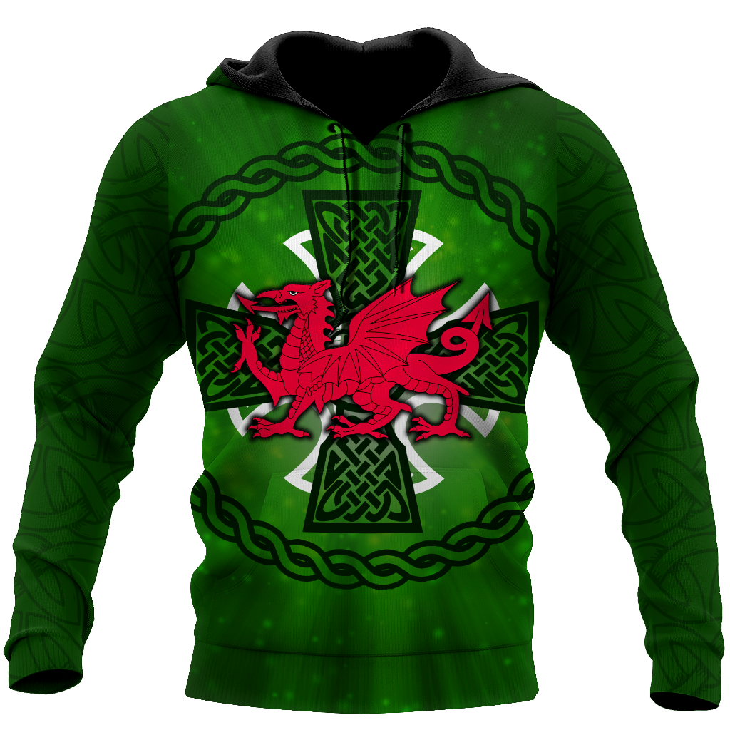 Celtic Wales Dragon Tattoo Hoodie For Men And Women
