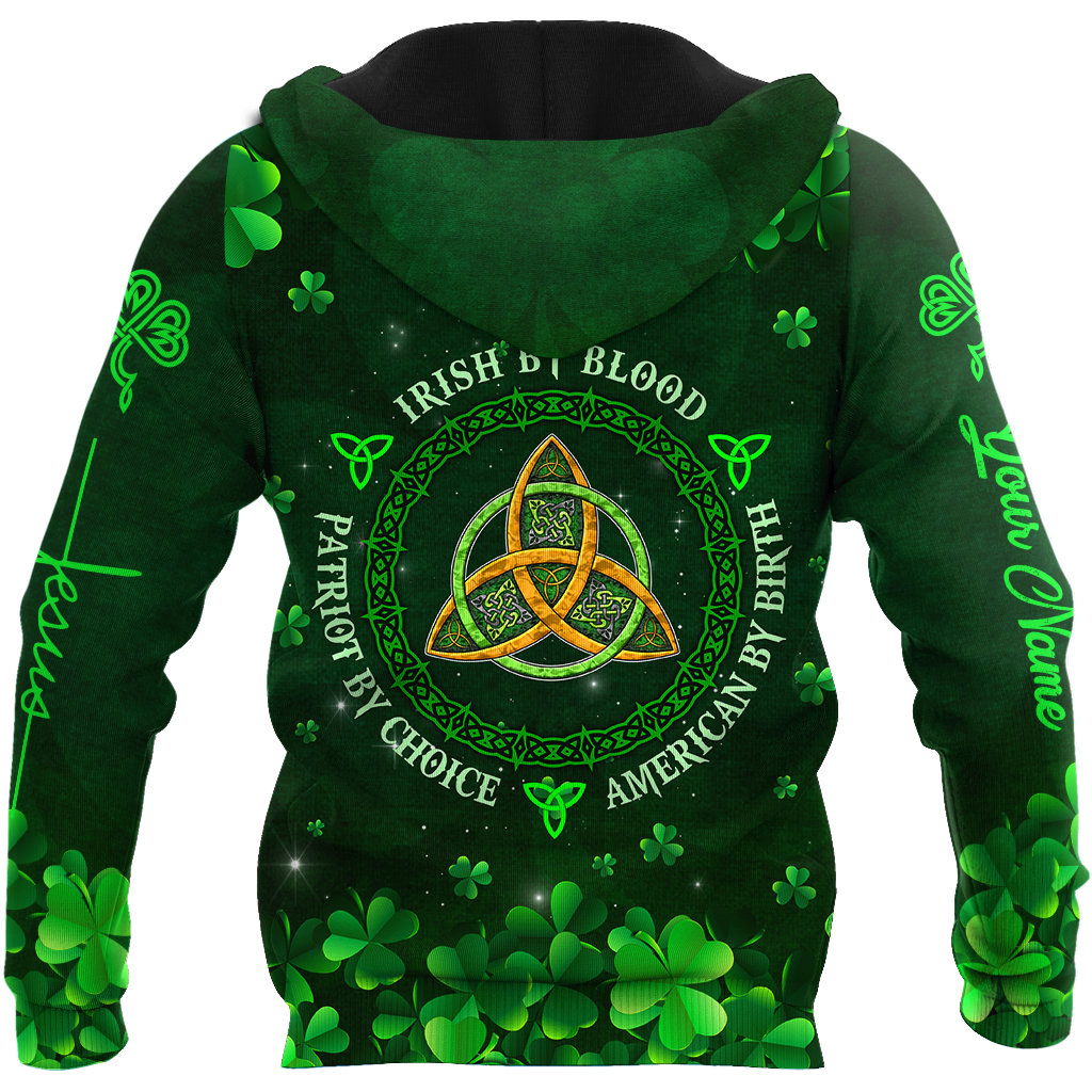 Irish By Blood Custom Name 3D All Over Printed Shirts For Men and Women