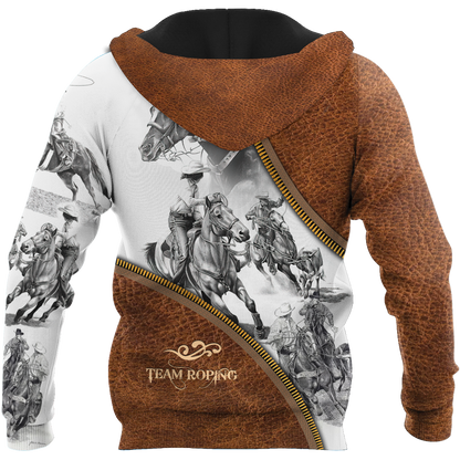 Personalized Name Bull Riding 3D All Over Printed Unisex Shirts Team Roping Zipper