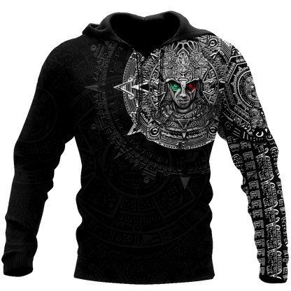 Mexico Aztec Warrior 3D All Over Printed Unisex Hoodie