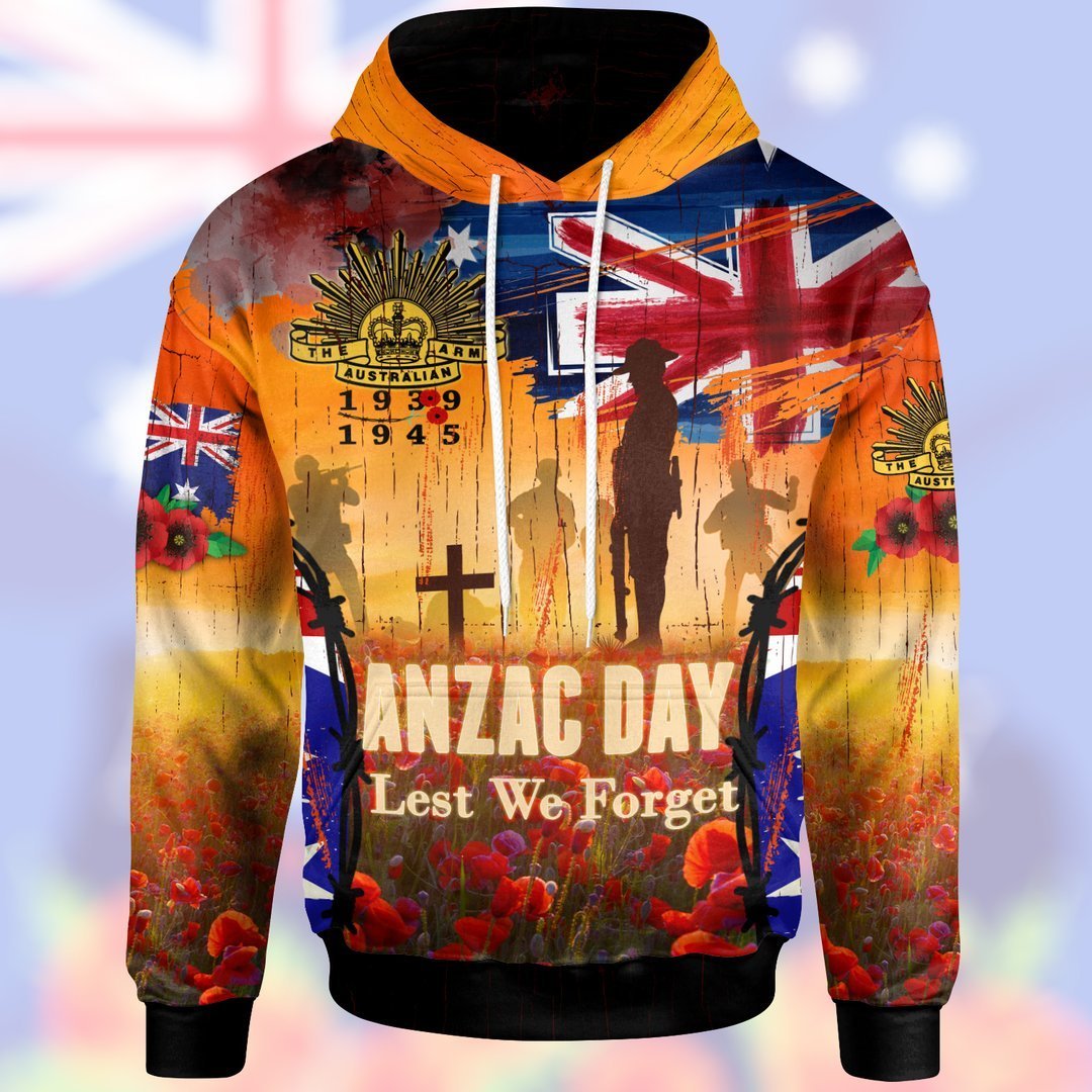 Premium Unisex Hoodie Remember Anzac Day ML