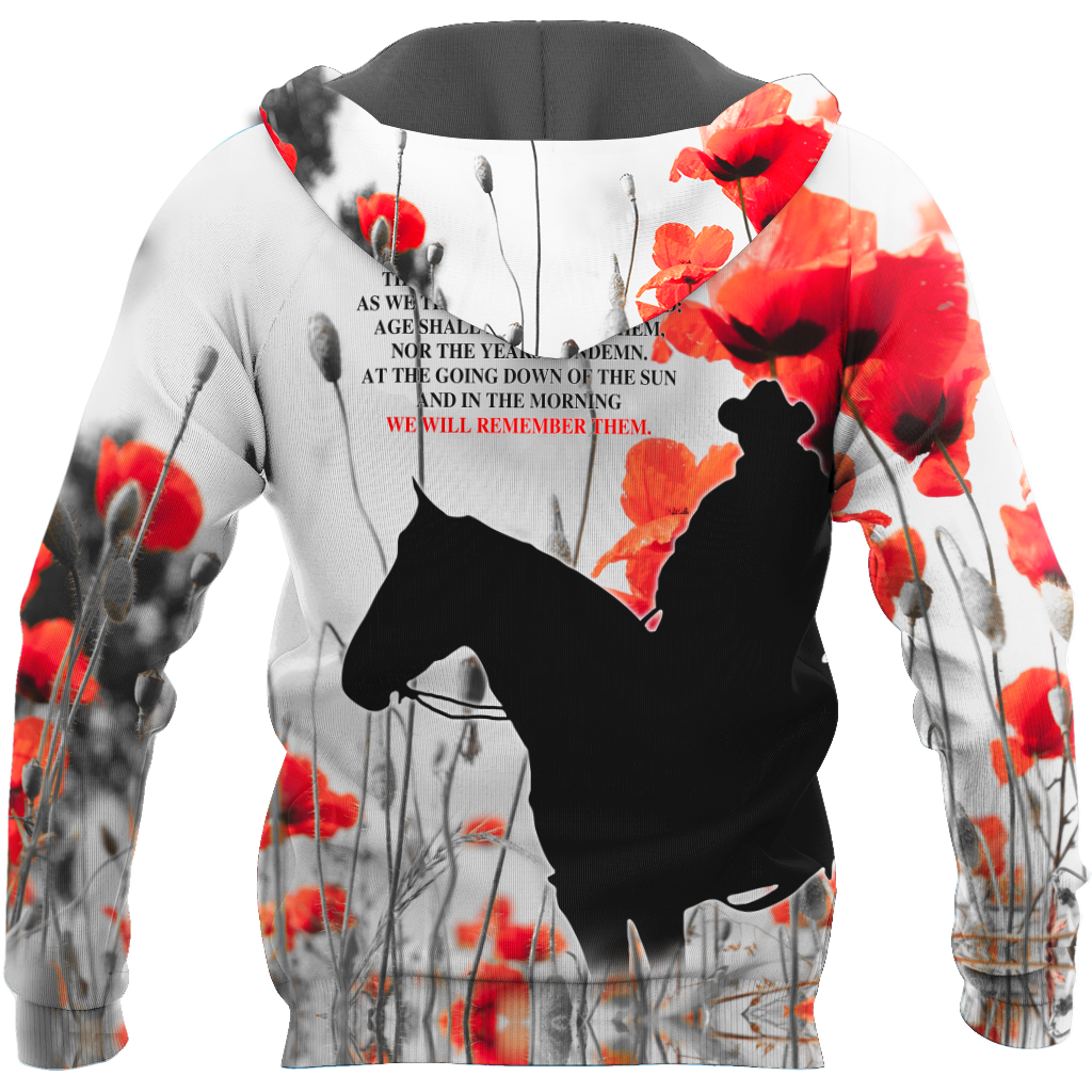 Premium Unisex Hoodie Remember Anzac Day ML