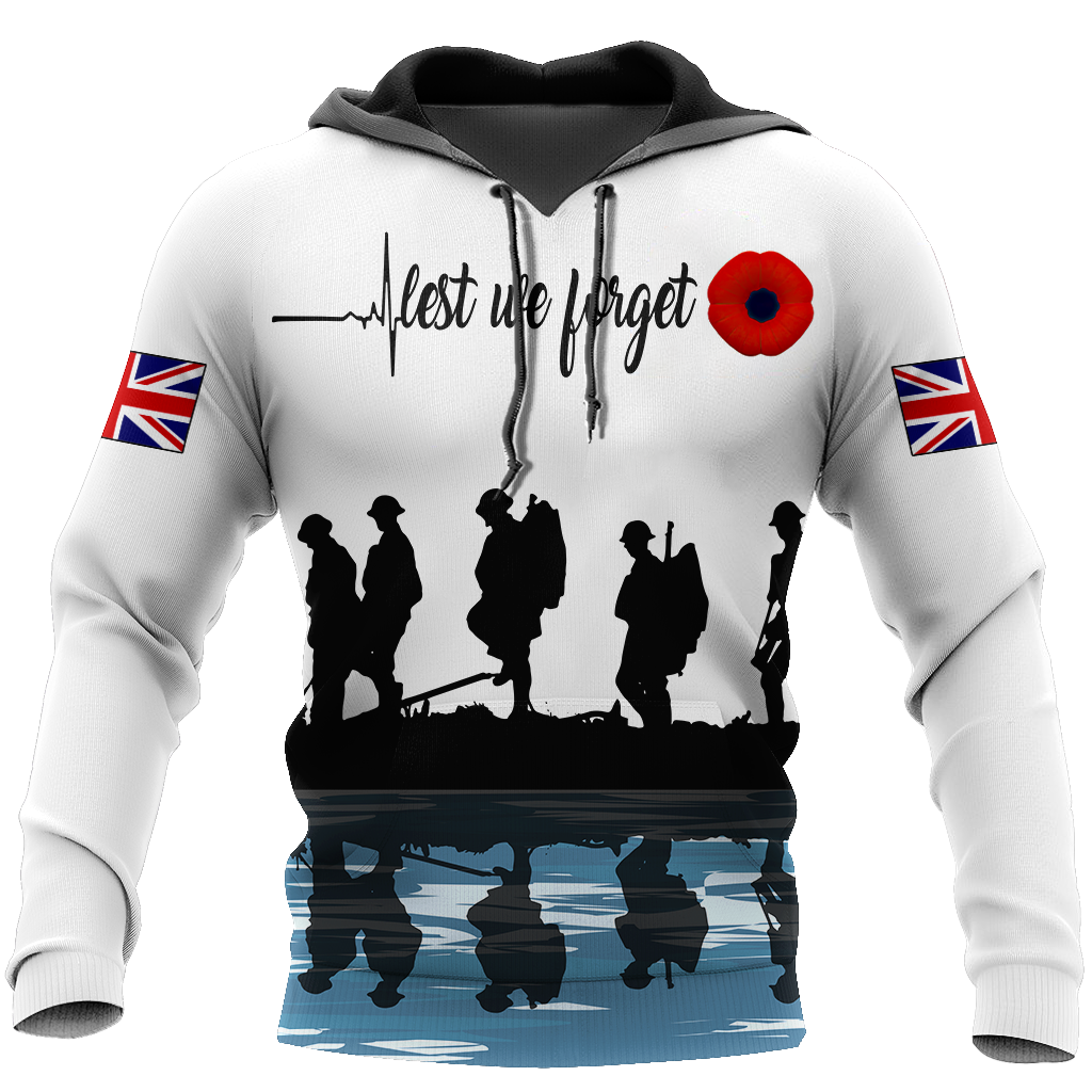 Honor the fallen UK Veteran 3D print shirts