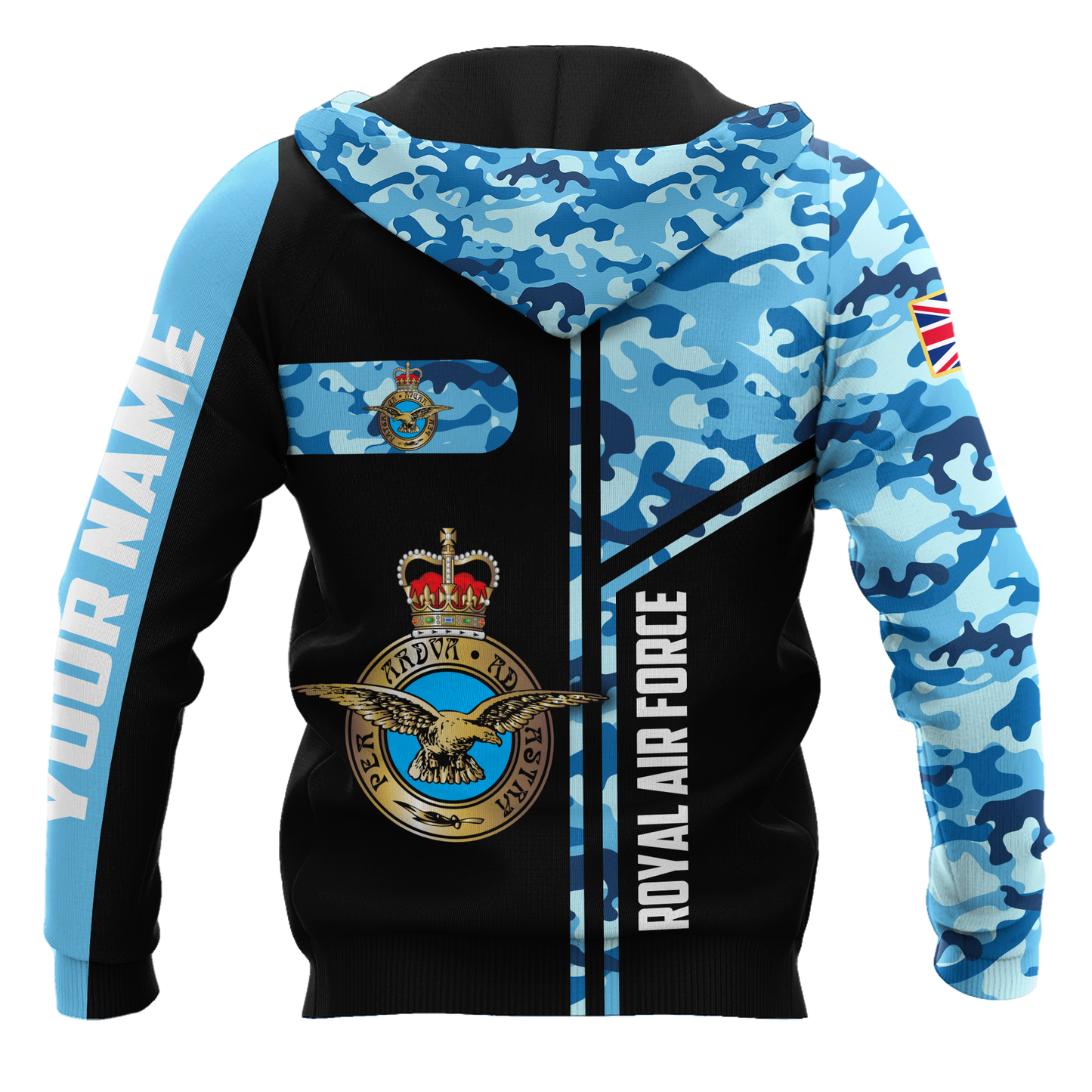 Custom name British Air Force Camo 3D Design print shirts