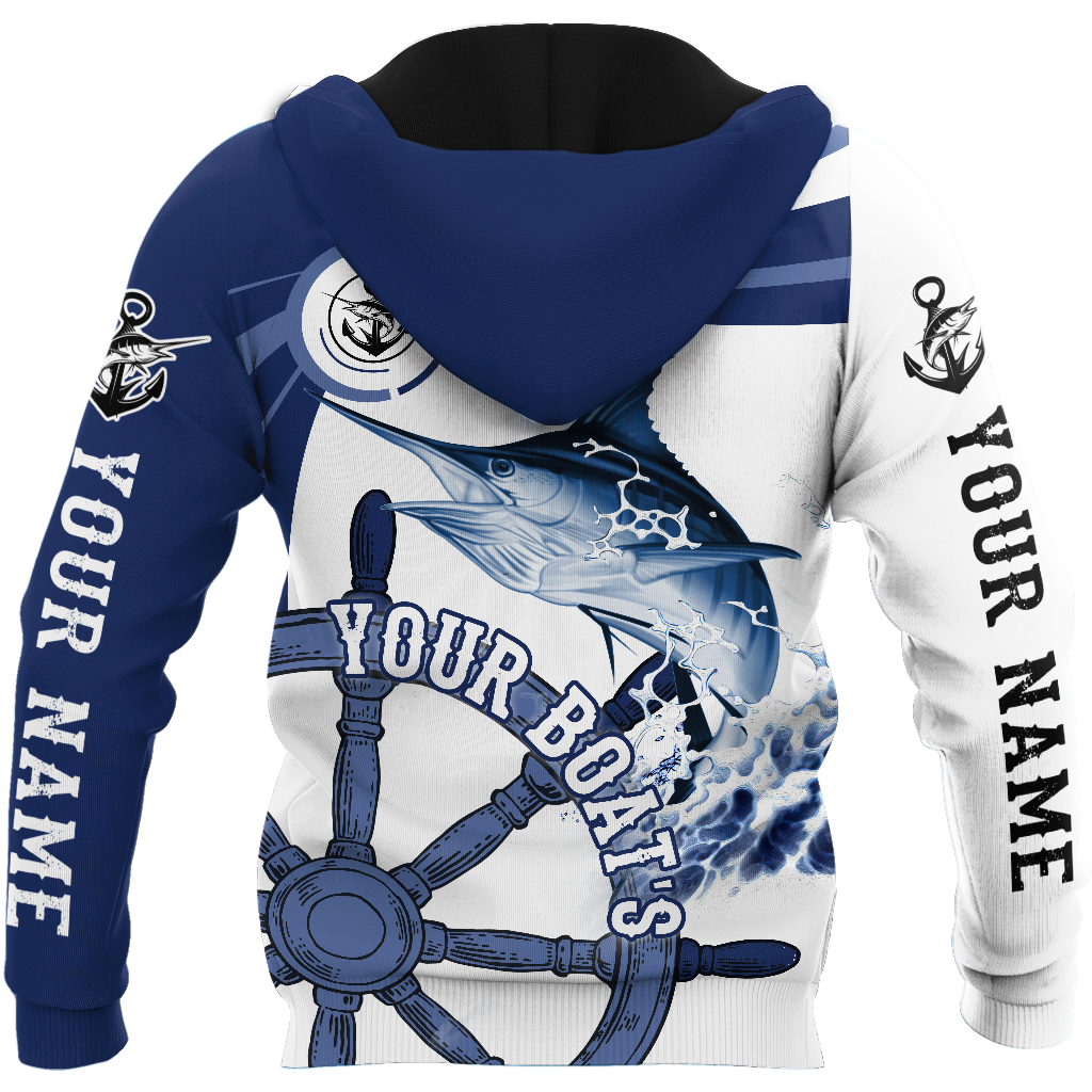 Custom name Marlin fishing boat team Catch and Release 3D Design print shirts