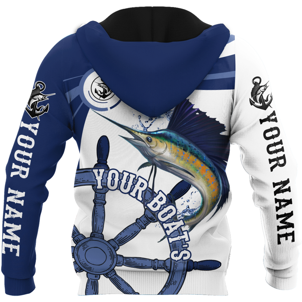 Custom name Sailfish fishing boat team Catch and Release 3D Design print shirts
