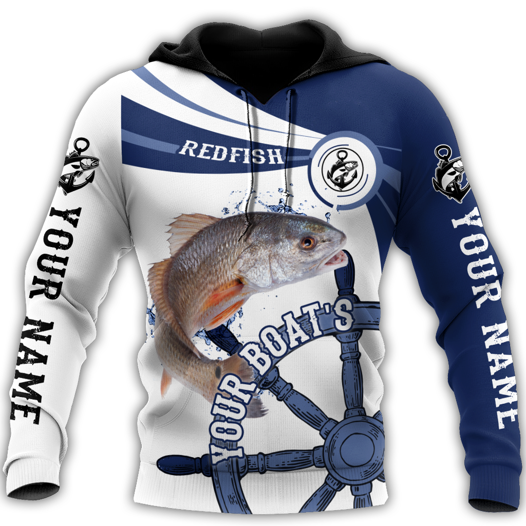 Custom name Redfish fishing boat team Catch and Release 3D Design print shirts
