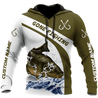 Custom name Carp Fishing 3D printed shirts