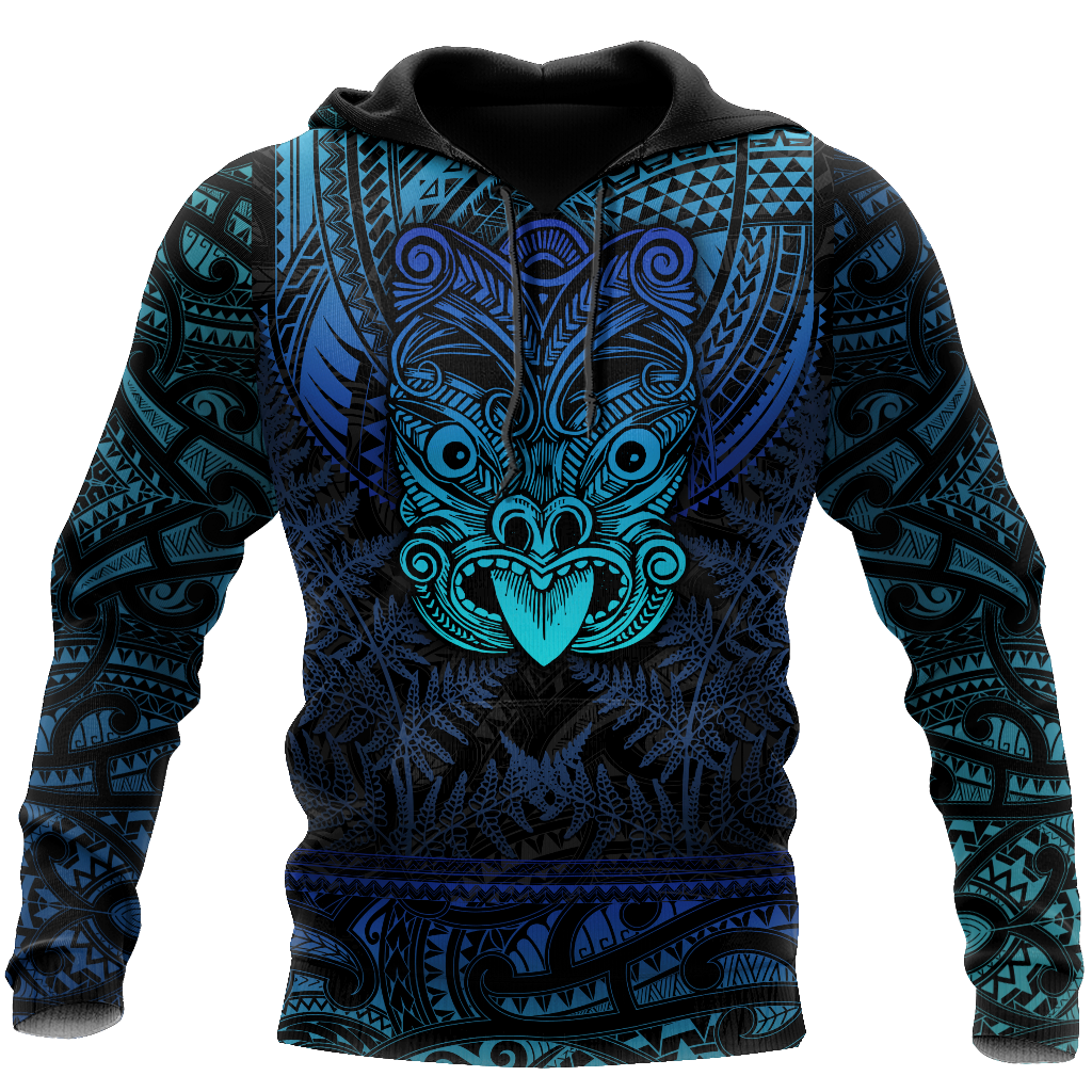 Maori Haka Dance Blue 3D Printed Unisex Shirts
