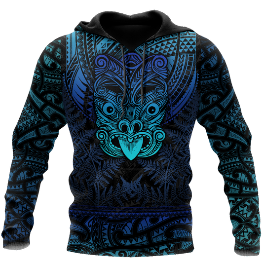 Maori Haka Dance Blue 3D Printed Unisex Shirts