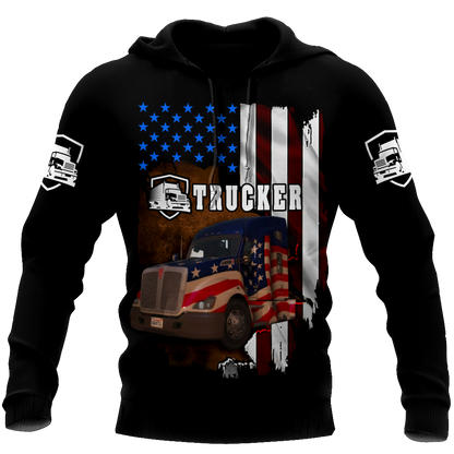 Trucker 3D All Over Printed Shirts For Men and Women