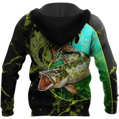 Northern Pike fishing underwater Yinyang camo 3d print shirts