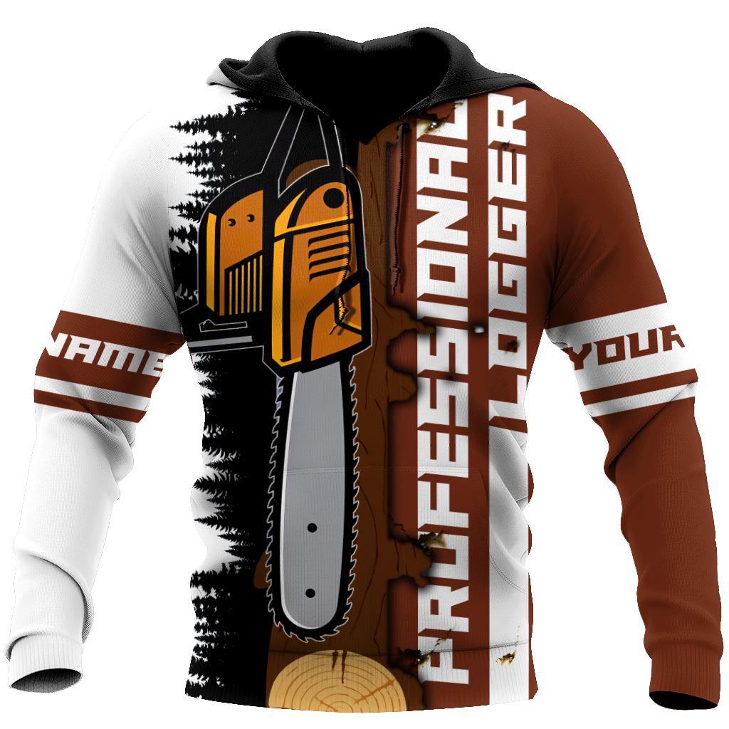 Customize Name Chainsaw 3D All Over Printed Unisex Shirts Professional Logger