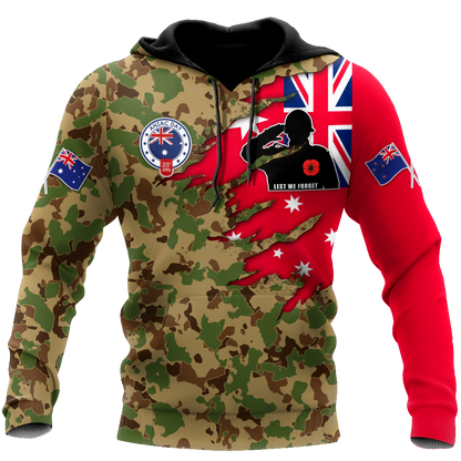 Tmarc Tee Anzac day remembrance Kiwi and Australia Camo 3D print shirt