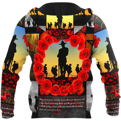 Premium Unisex Hoodie Remember Anzac Day ML