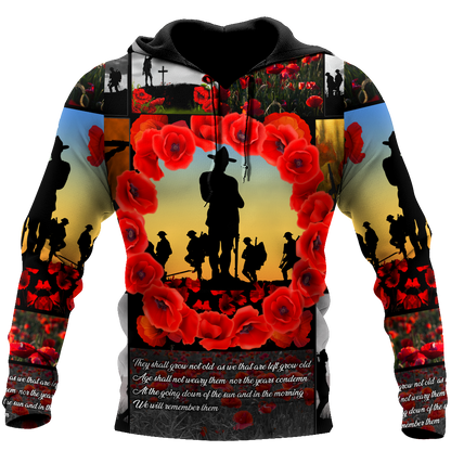Premium Unisex Hoodie Remember Anzac Day ML