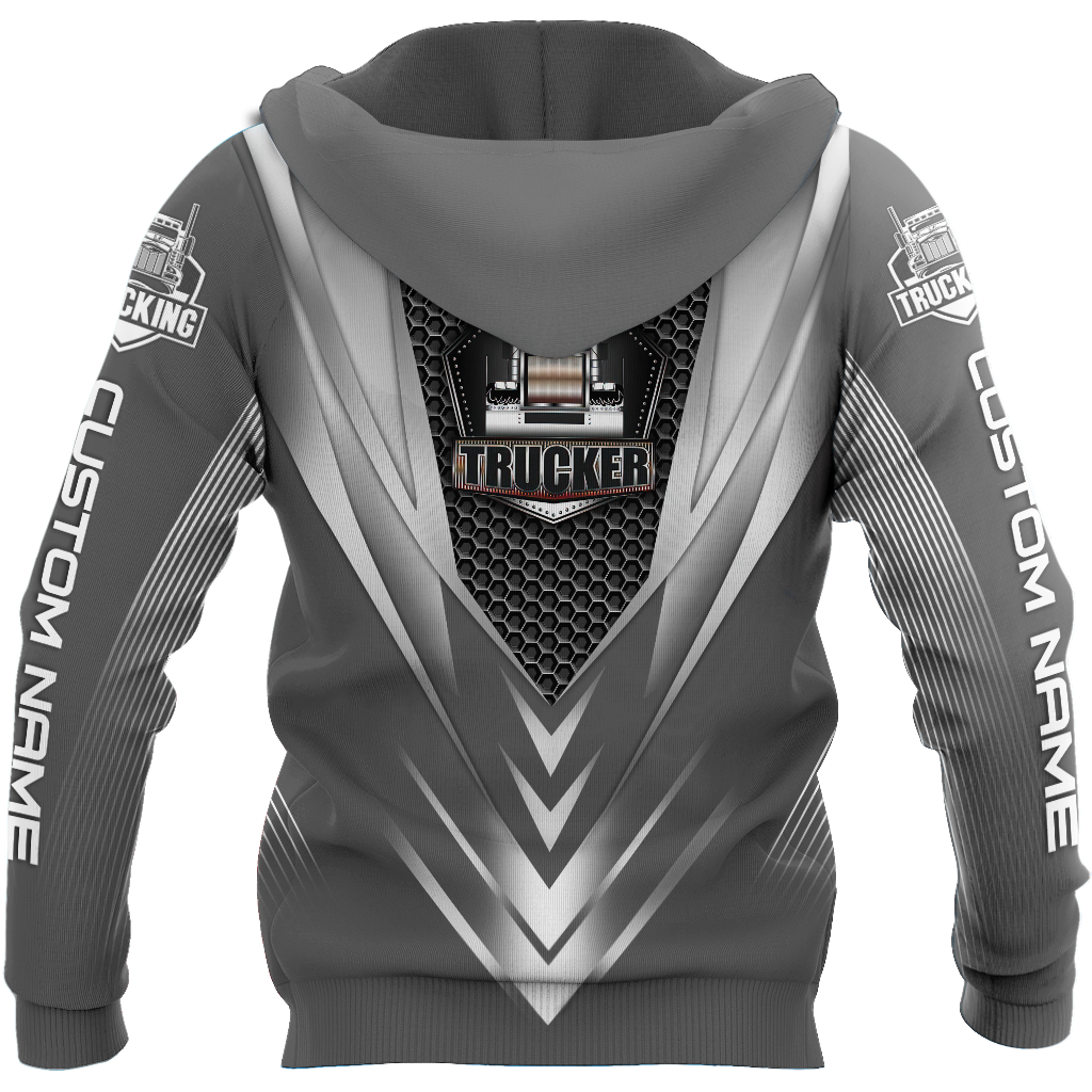 Premium Truck Driver Unisex 3D All Over Printed Grey Shirts MEI