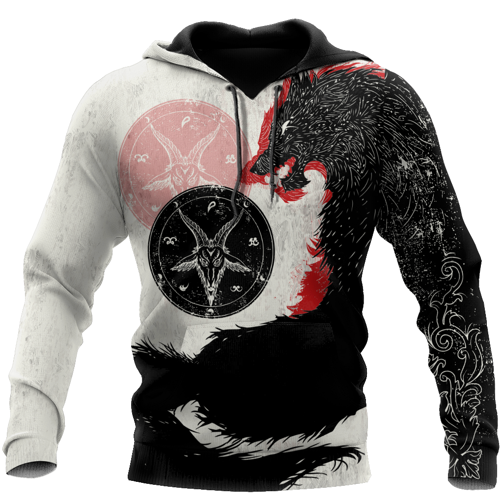 Satanic Wolf Hoodie For Men And Women