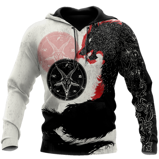 Satanic Wolf Hoodie For Men And Women