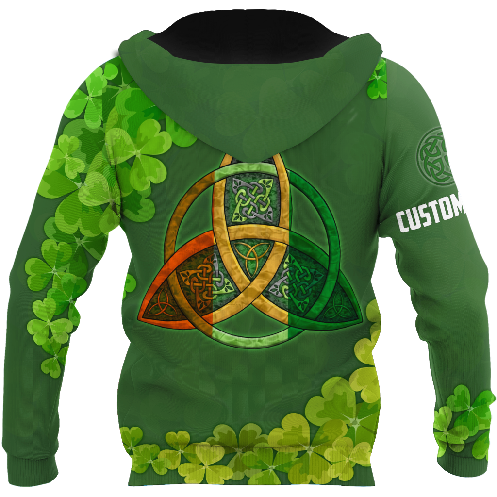 Premium Unisex Hoodie Custom Name Irish St.Patrick Celtic Knot ML