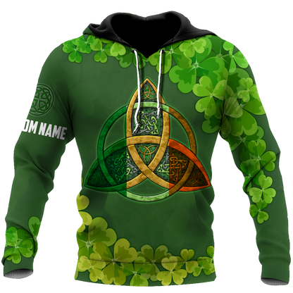 Premium Unisex Hoodie Custom Name Irish St.Patrick Celtic Knot ML