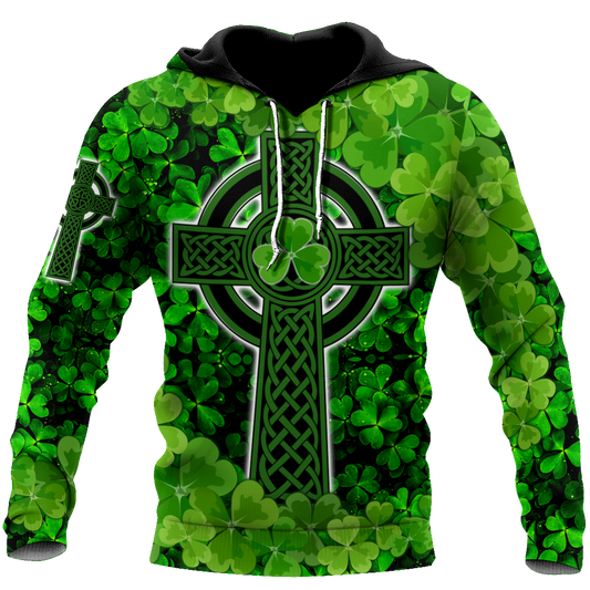 Premium Unisex Hoodie Irish St.Patrick Celtic Knot And Celtic Cross ML