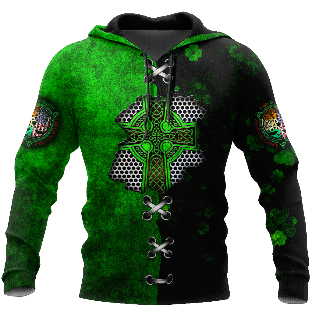 Irish Celtic Knot Cross in my heart St.Patrick day 3D Design shirts