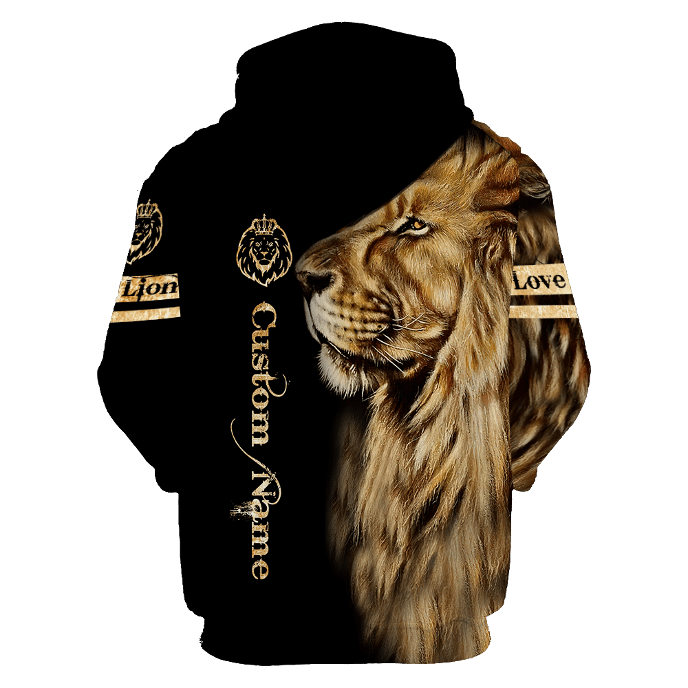 Customize Name King Lion 3D All Over Printed Unisex Shirt