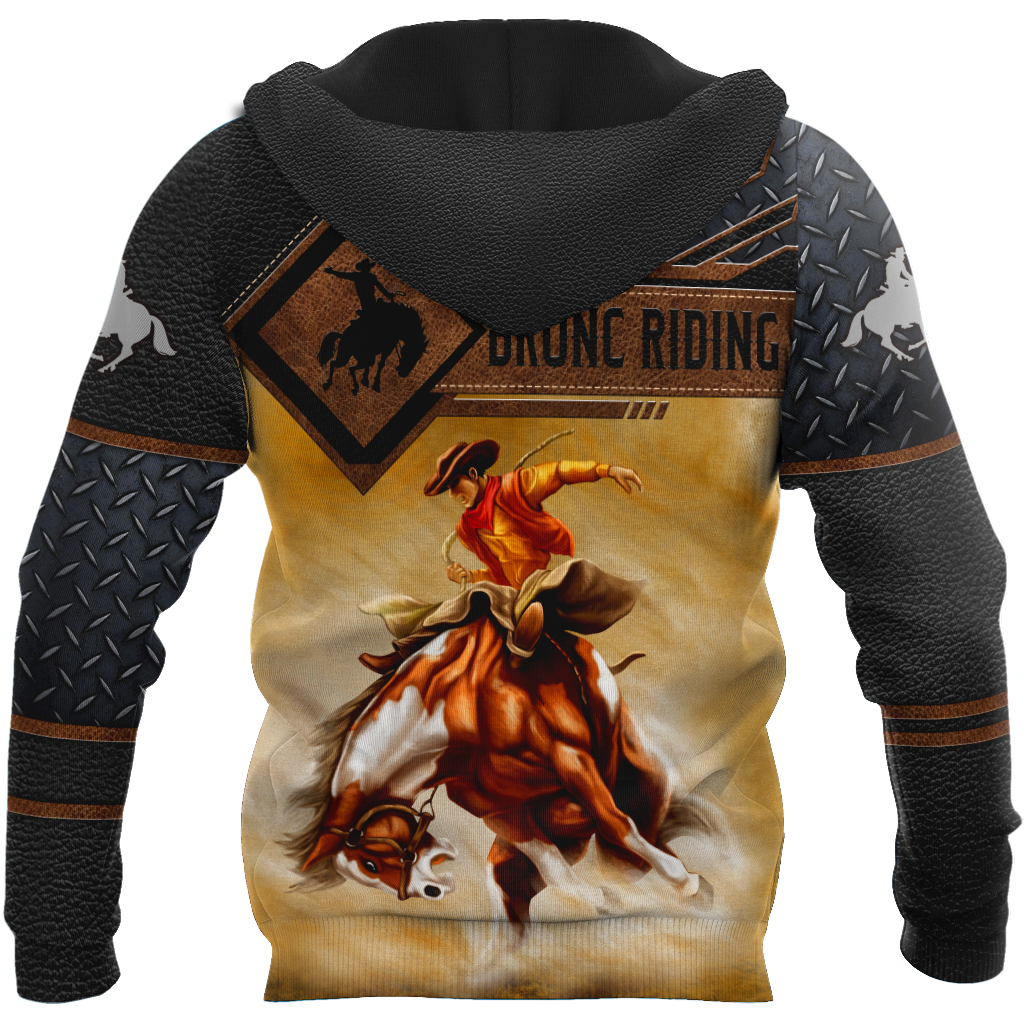 Personalized Name Rodeo 3D All Over Printed Unisex Shirts Bronc Riding Ver 2