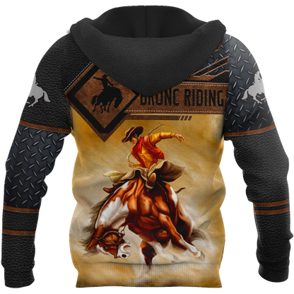 Personalized Name Rodeo 3D All Over Printed Unisex Shirts Bronc Riding Ver 2