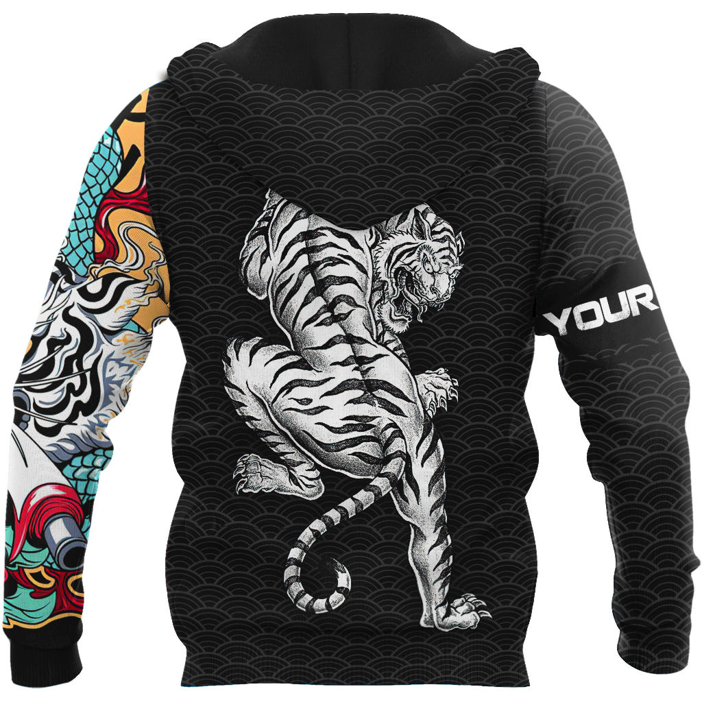 Custom Name Japanese Tiger 3D All Over Printed Unisex Shirts