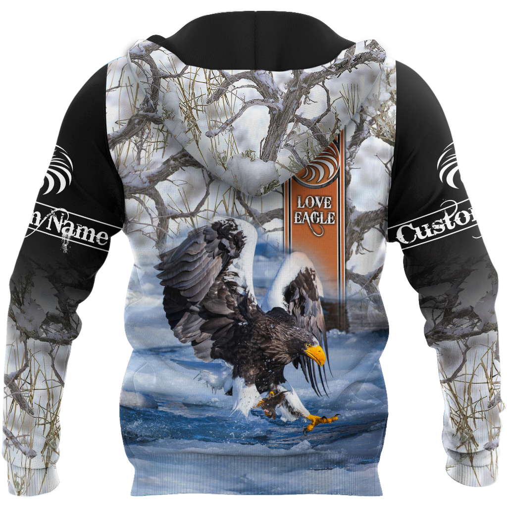 Customize Name Eagle 3D All Over Printed Shirts For Men and Women