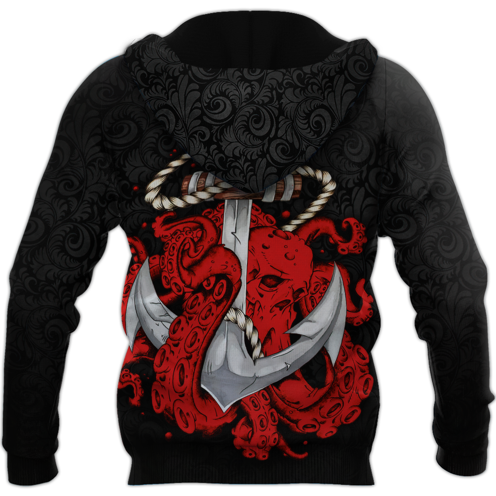 Premium Unisex Hoodie Skull Gothic Octopus ML