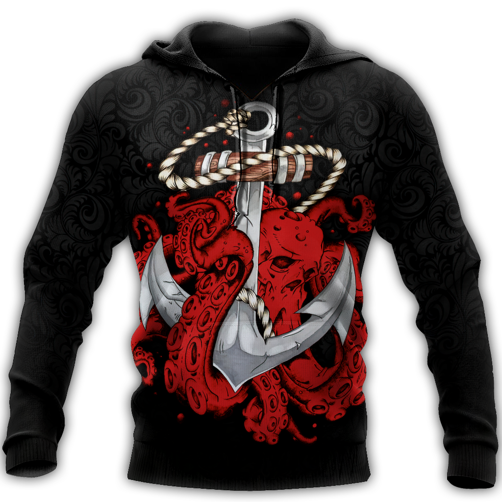 Premium Unisex Hoodie Skull Gothic Octopus ML