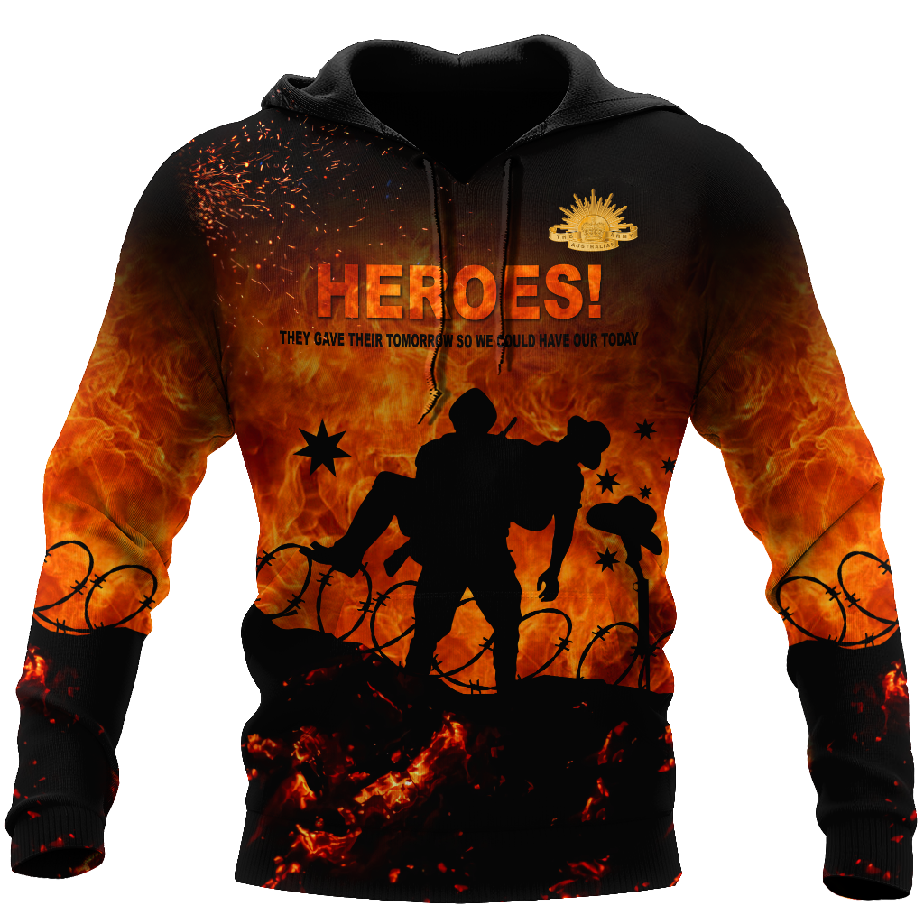 Premium Unisex Hoodie Remember Anzac Day ML