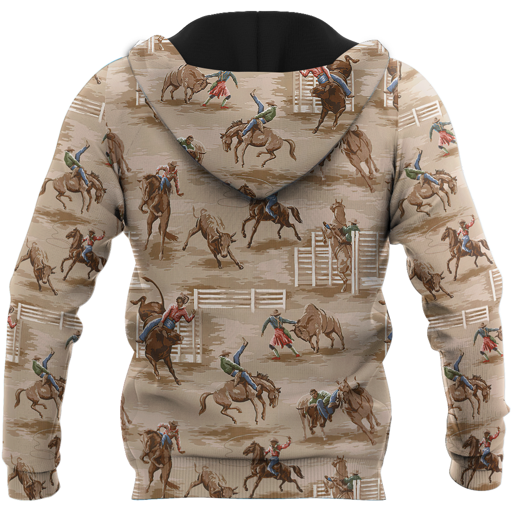 Rodeo 3D All Over Printed Unisex Shirts Rodeo Pattern