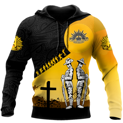 Premium Unisex Hoodie Remember Anzac Day ML