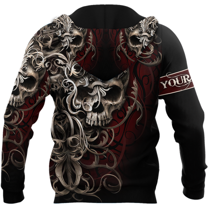 Customize Name Tattoo Skull Hoodie For Men And Women NTN06032104